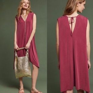 Anthropologie Eri+Ali Brielle Flowy V-neck Loose Fit Dress Sz Large